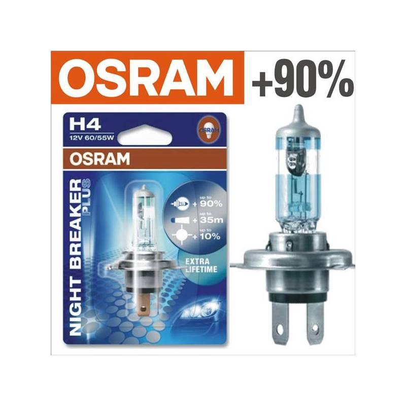 Autožárovka Osram 12V H4 60/55W P43t 1ks Night Breaker Plus +90%, autožárovka, osram, 12v, 55w, p43t, 1ks, night, breaker, plus