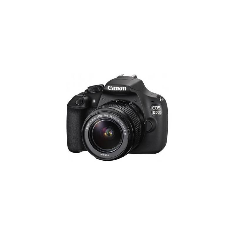 Digitální fotoaparát Canon EOS 1200D + EF 18-55 IS II černý, digitální, fotoaparát, canon, eos, 1200d, 18-55, černý