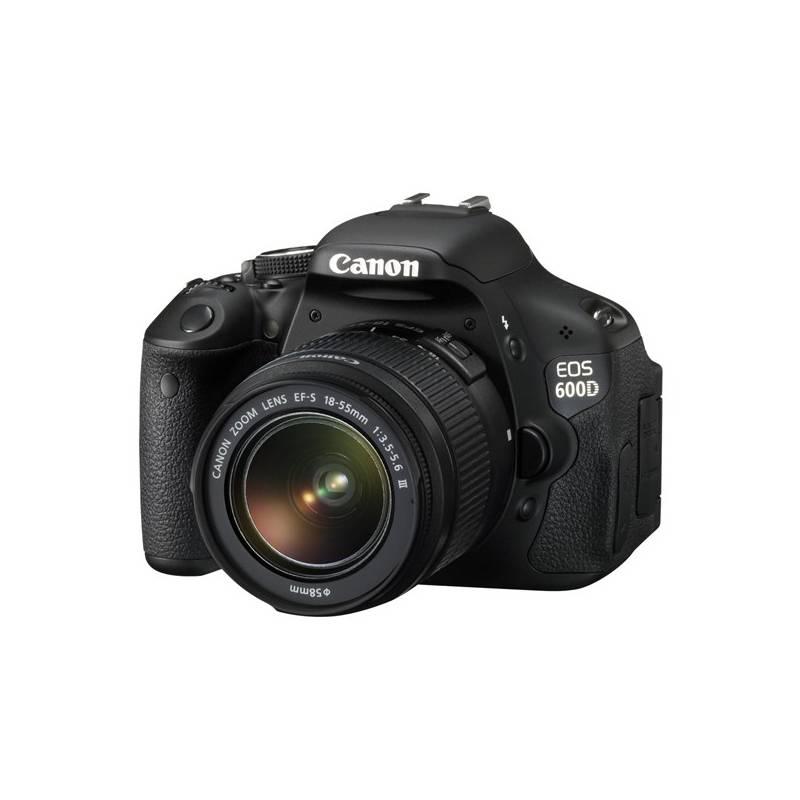 Digitální fotoaparát Canon EOS 600D + EF 18-55 DC černý, digitální, fotoaparát, canon, eos, 600d, 18-55, černý