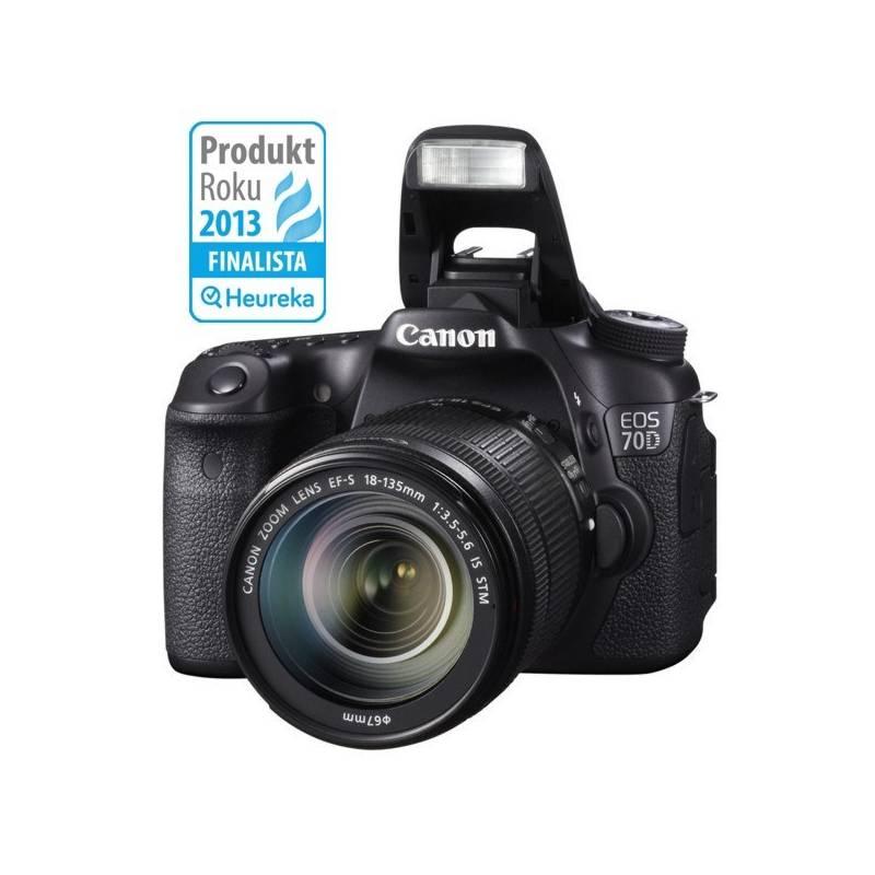Digitální fotoaparát Canon EOS EOS 70D + EF18-135 IS STM (8469B043) černý, digitální, fotoaparát, canon, eos, 70d, ef18-135, stm, 8469b043