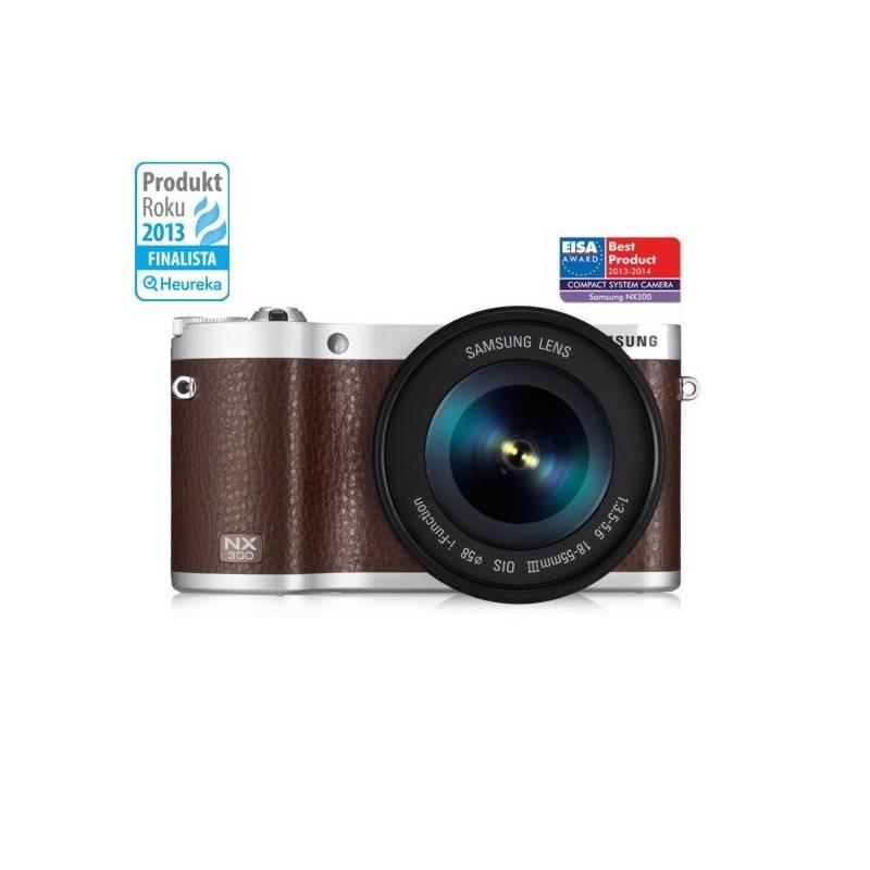 Digitální fotoaparát Samsung NX300 + 18-55mm hnědý, digitální, fotoaparát, samsung, nx300, 18-55mm, hnědý