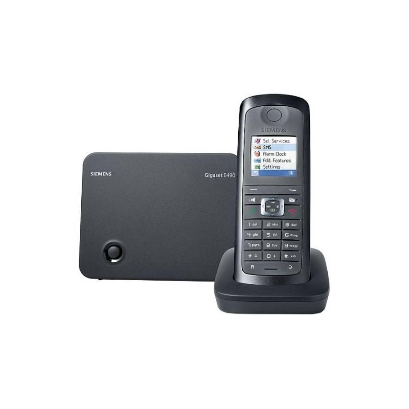 Domácí telefon Siemens Gigaset E490 (S30852-H2105-R601) černý (rozbalené zboží 2500003440), domácí, telefon, siemens, gigaset, e490, s30852-h2105-r601, černý, rozbalené