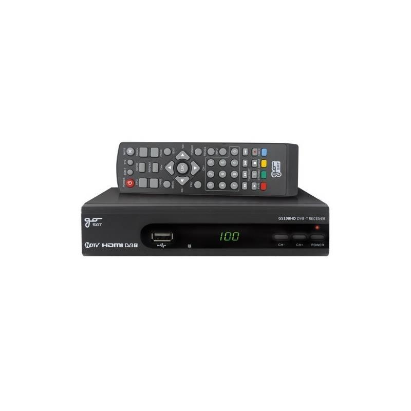 DVB-T přijímač GoSat GS100 HD černý, dvb-t, přijímač, gosat, gs100, černý