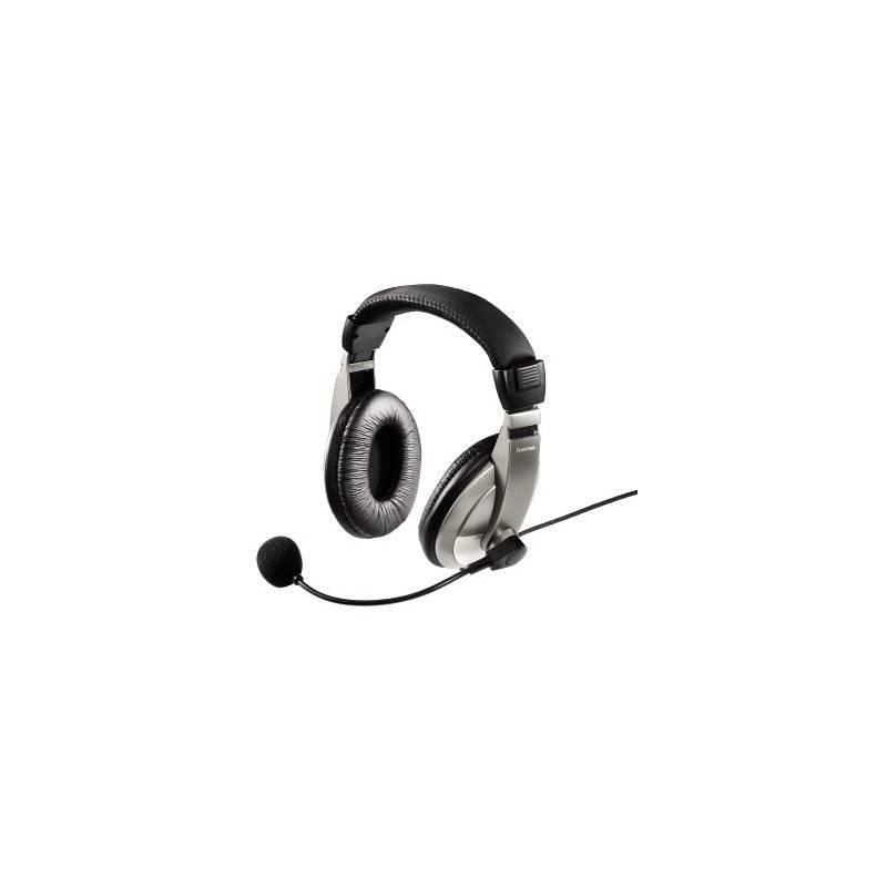 Headset Hama AH-100 (11592) stříbrný/titanium, headset, hama, ah-100, 11592, stříbrný, titanium