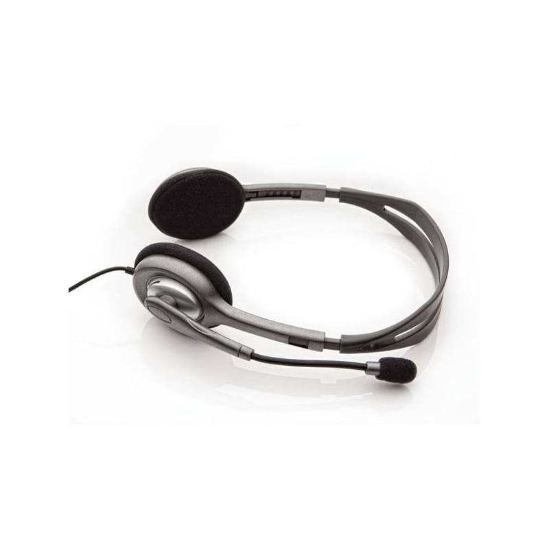 Headset Logitech H110 Stereo (981-000271) černý (vrácené zboží 4400007846), headset, logitech, h110, stereo, 981-000271, černý, vrácené, zboží, 4400007846