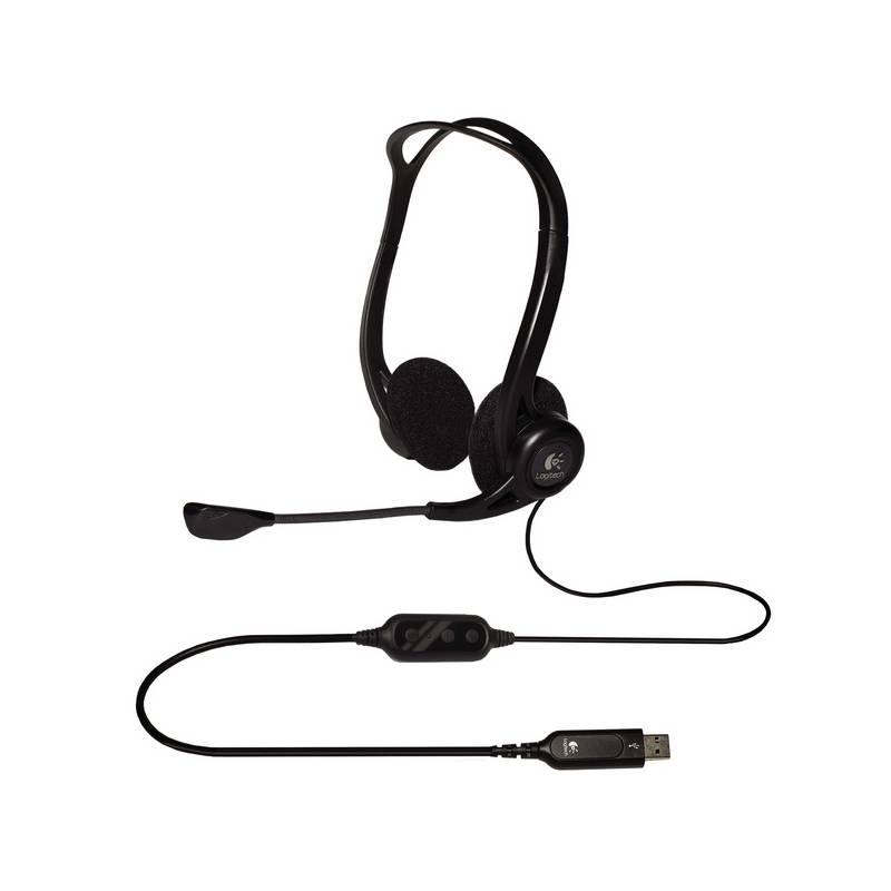 Headset Logitech PC 960 Stereo (981-000100) černý, headset, logitech, 960, stereo, 981-000100, černý