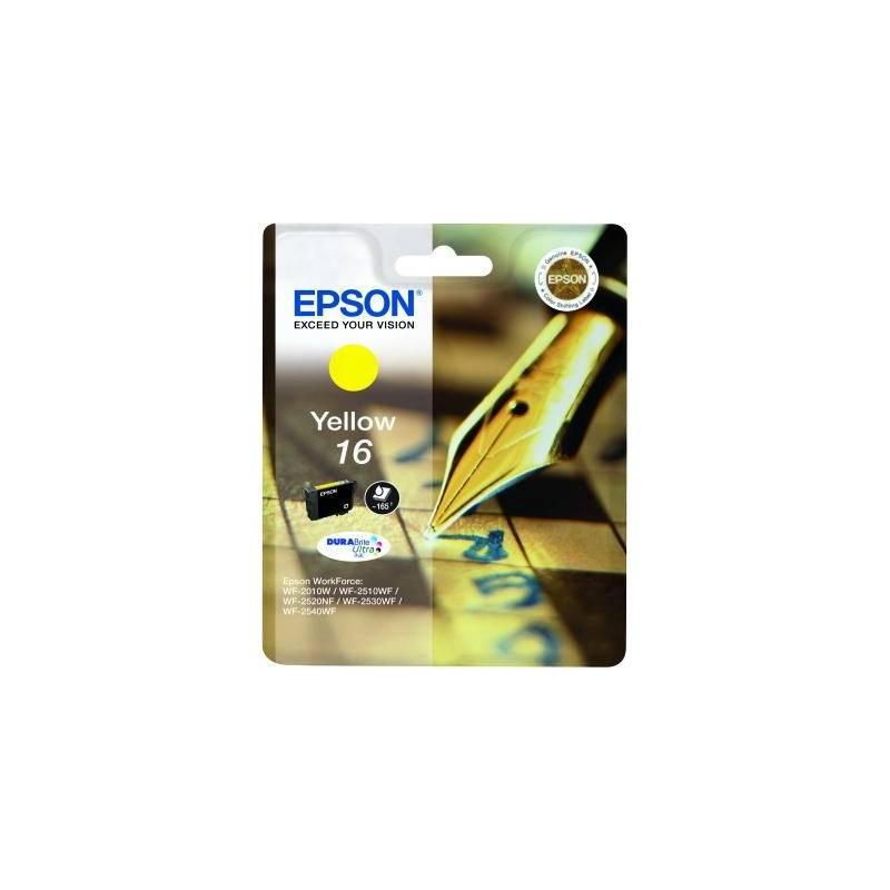 Inkoustová náplň Epson T1624, 165 stran (C13T16244010) žlutá, inkoustová, náplň, epson, t1624, 165, stran, c13t16244010, žlutá
