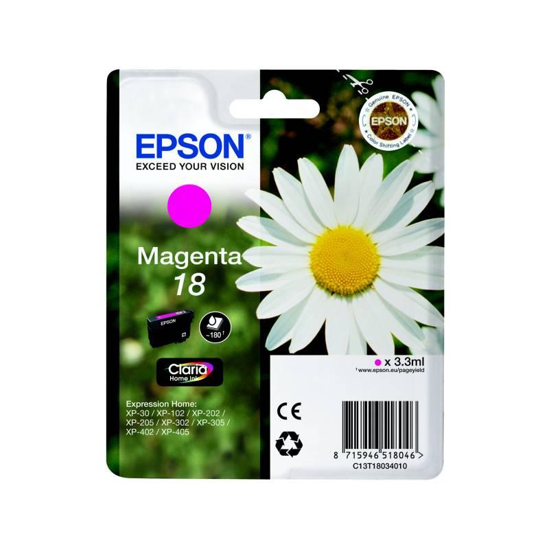 Inkoustová náplň Epson T1803, 180 stran (C13T18034010) červená, inkoustová, náplň, epson, t1803, 180, stran, c13t18034010, červená