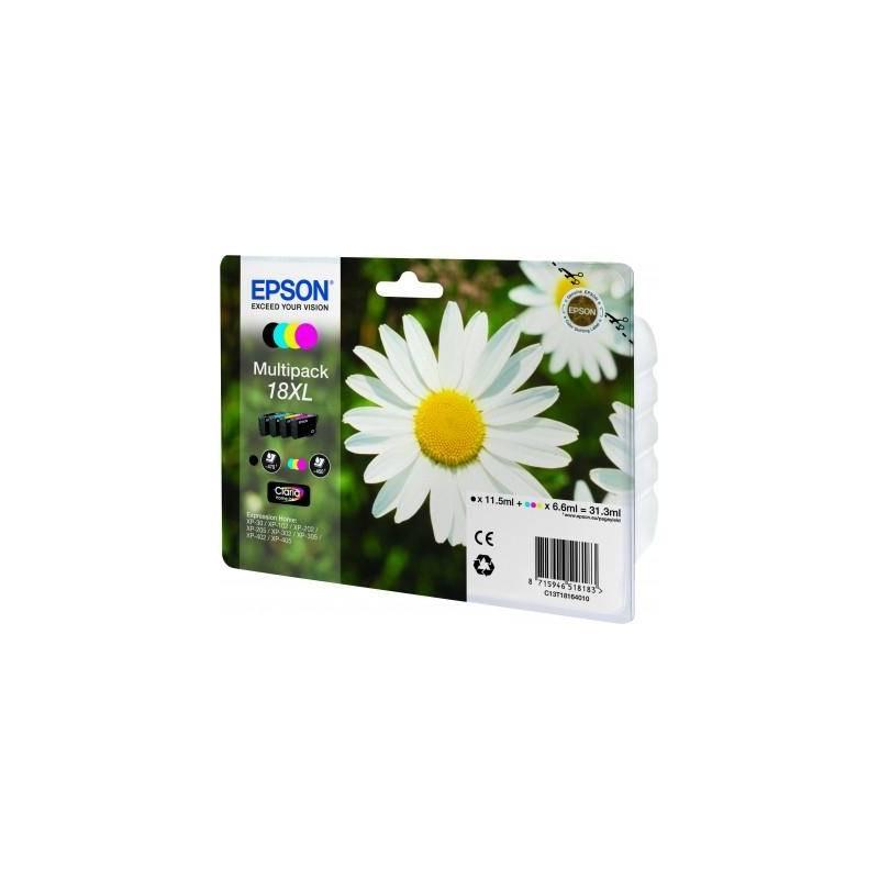 Inkoustová náplň Epson T1816 multipack XL (C13T18164010) černá/červená/modrá/žlutá, inkoustová, náplň, epson, t1816, multipack, c13t18164010, černá, červená, modrá, žlutá