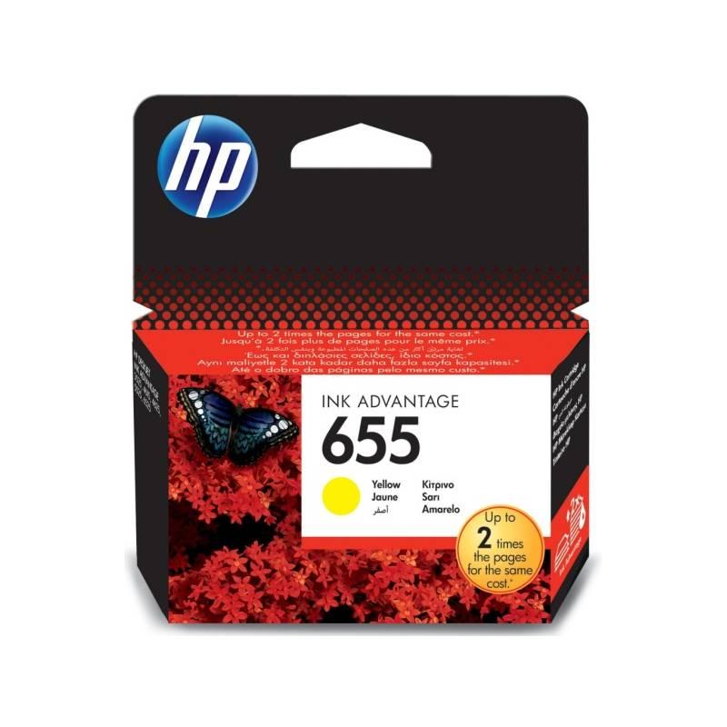 Inkoustová náplň HP No. 655, 600 stran (CZ112AE) žlutá, inkoustová, náplň, 655, 600, stran, cz112ae, žlutá
