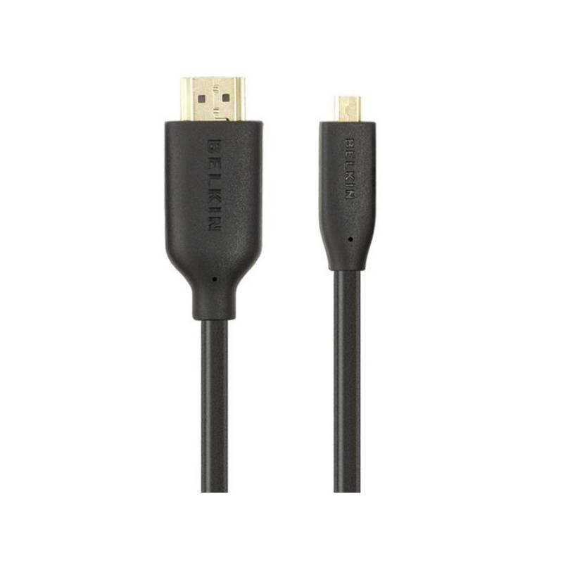 Kabel Belkin HDMI - microHDMI, 1 m (F3Y030bf1M) černý, kabel, belkin, hdmi, microhdmi, f3y030bf1m, černý