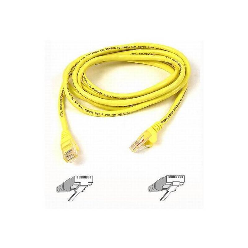 Kabel Belkin Patch CAT5E, 1m (A3L791b01M-YLWS) žlutý, kabel, belkin, patch, cat5e, a3l791b01m-ylws, žlutý