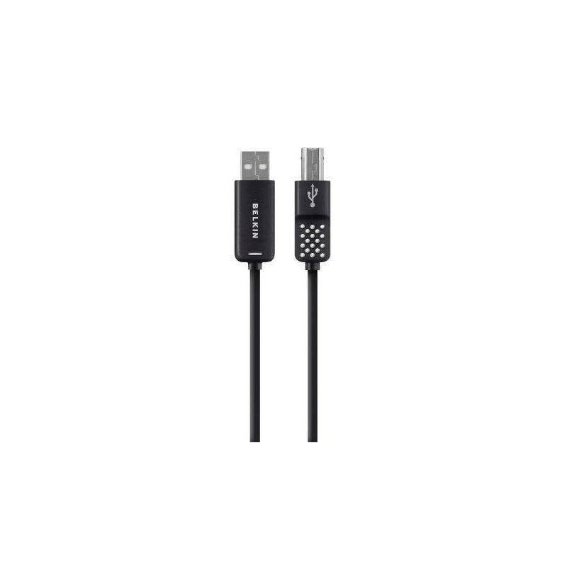 Kabel Belkin USB 2.0 A - B, 3,3m (F2CU004eb11G-AP) černý/šedý, kabel, belkin, usb, f2cu004eb11g-ap, černý, šedý