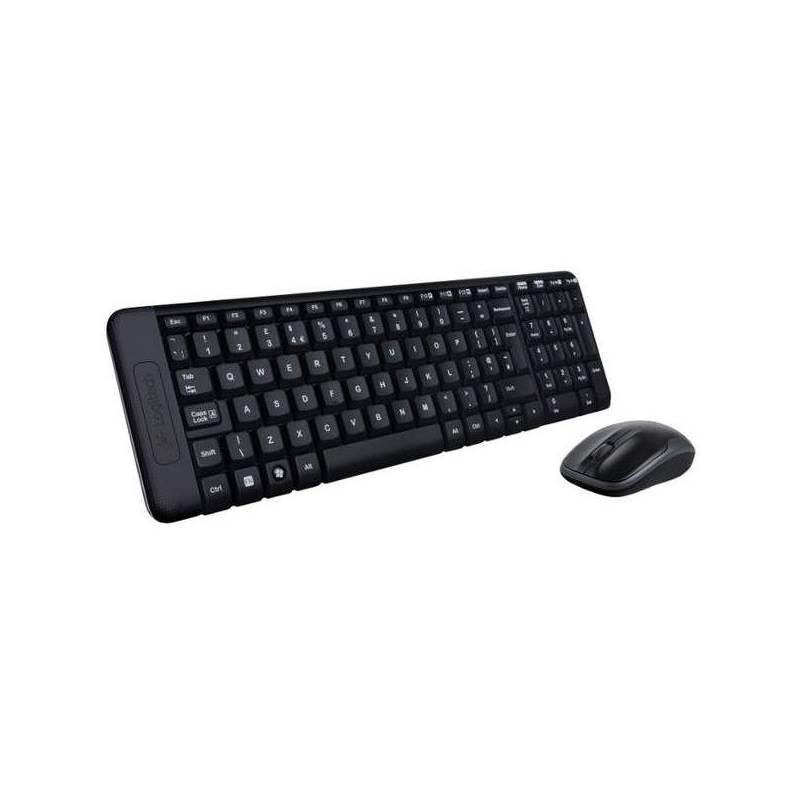 Klávesnice s myší Logitech Wireless Desktop MK220, CZ (920-003165) černý, klávesnice, myší, logitech, wireless, desktop, mk220, 920-003165, černý
