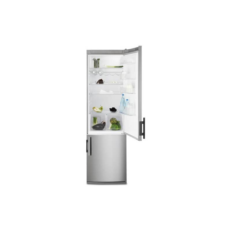 Kombinace chladničky s mrazničkou Electrolux EN4000AOX šedá, kombinace, chladničky, mrazničkou, electrolux, en4000aox, šedá