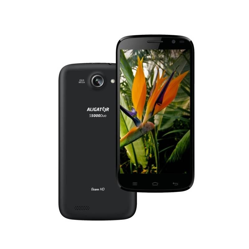 Mobilní telefon Aligator S5000 Dual Sim černý, mobilní, telefon, aligator, s5000, dual, sim, černý