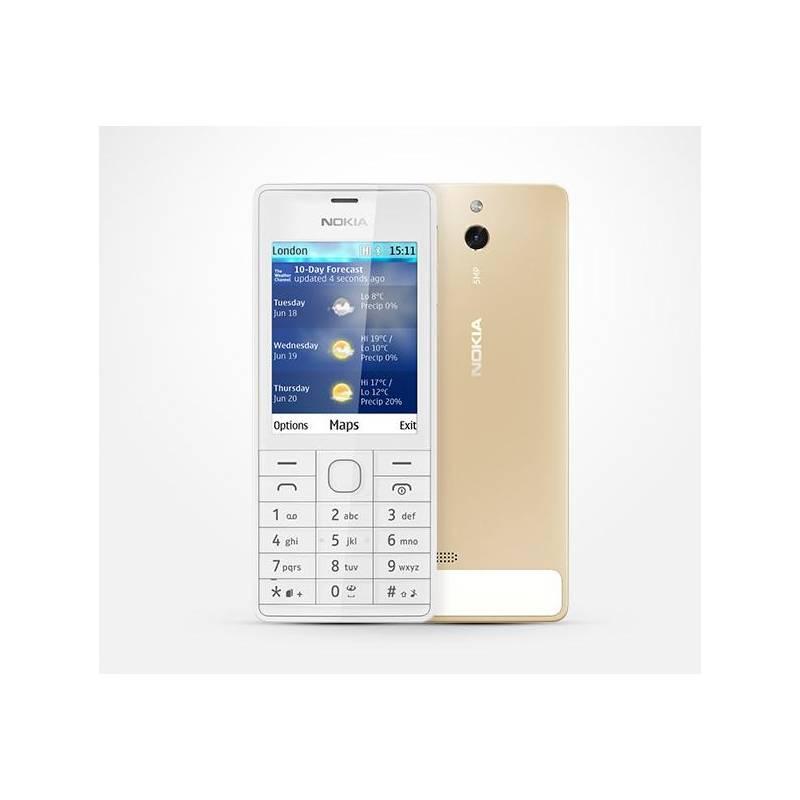 Mobilní telefon Nokia 515 Dual Sim (A00017421) bílý/zlatý, mobilní, telefon, nokia, 515, dual, sim, a00017421, bílý, zlatý