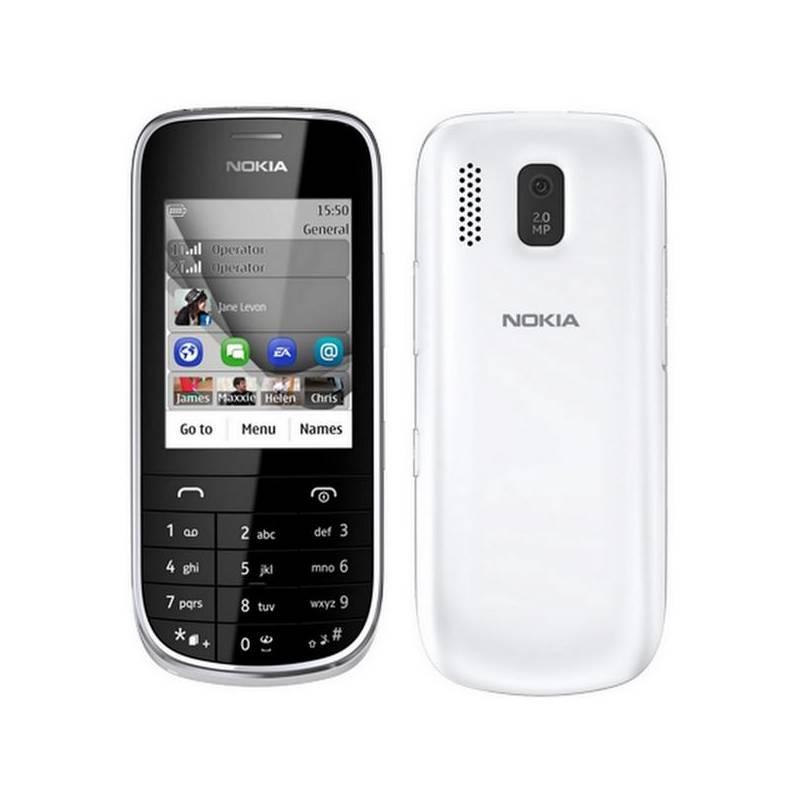 Mobilní telefon Nokia Asha 202 Dual Sim (A00005141) stříbrný/bílý, mobilní, telefon, nokia, asha, 202, dual, sim, a00005141, stříbrný, bílý