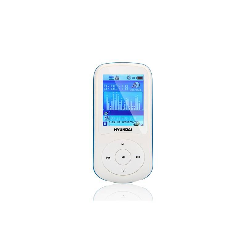 MP3 přehrávač Hyundai MPC 401 FM, 4GB bílý/modrý (vrácené zboží 2100017266), mp3, přehrávač, hyundai, mpc, 401, 4gb, bílý, modrý, vrácené, zboží