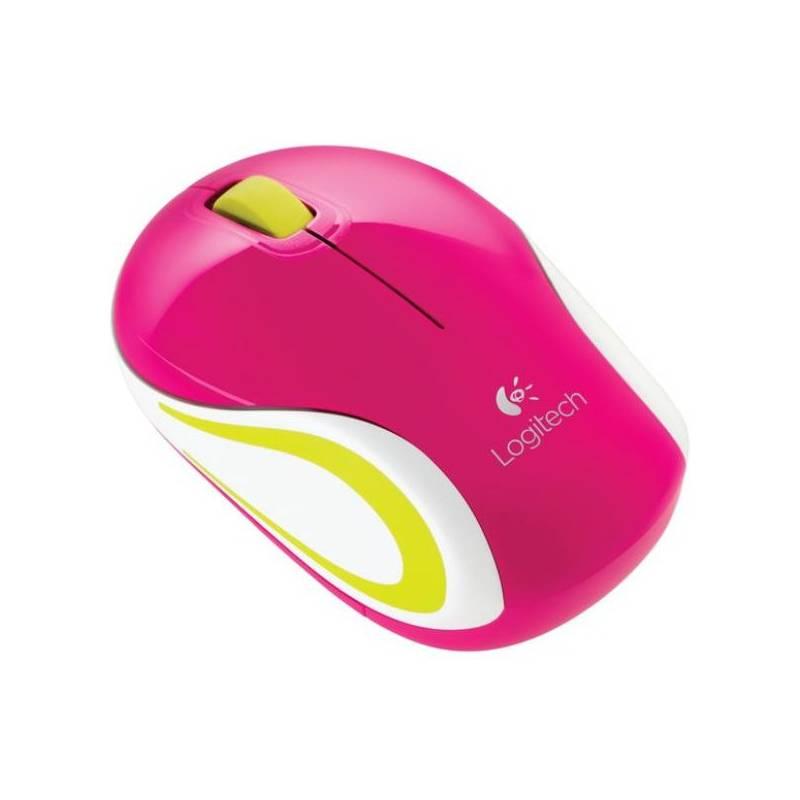 Myš Logitech Wireless Mouse M187 (910-003660) růžová, myš, logitech, wireless, mouse, m187, 910-003660, růžová