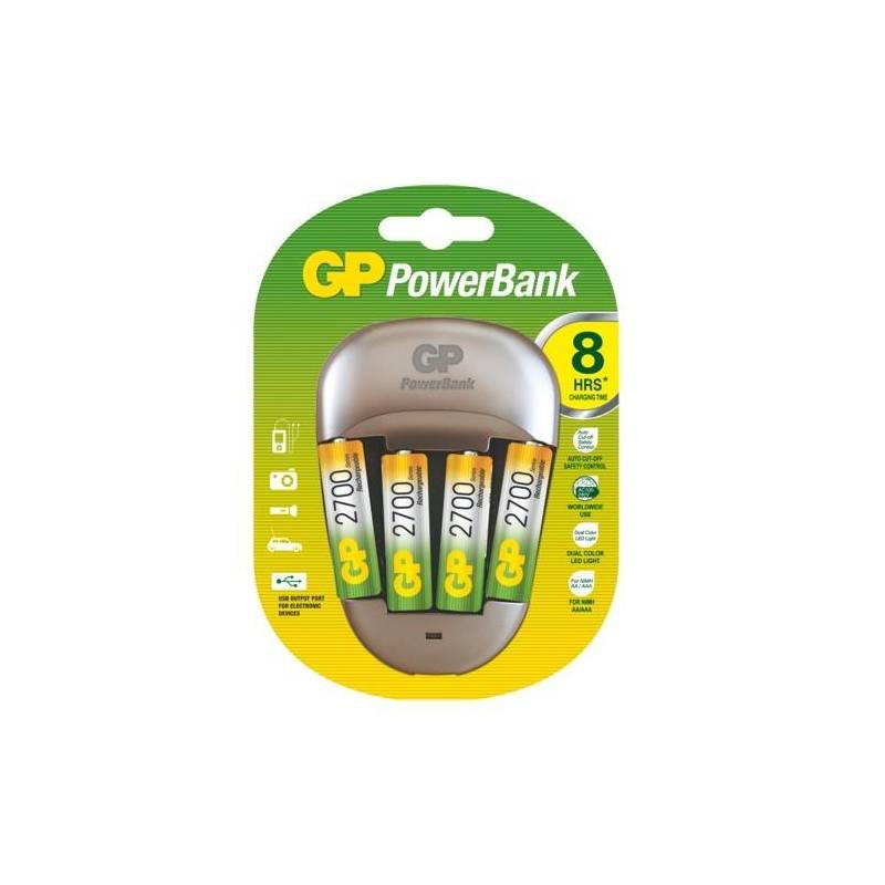 Nabíječka GP PowerBank GP PB27 GS 270 stříbrná, nabíječka, powerbank, pb27, 270, stříbrná