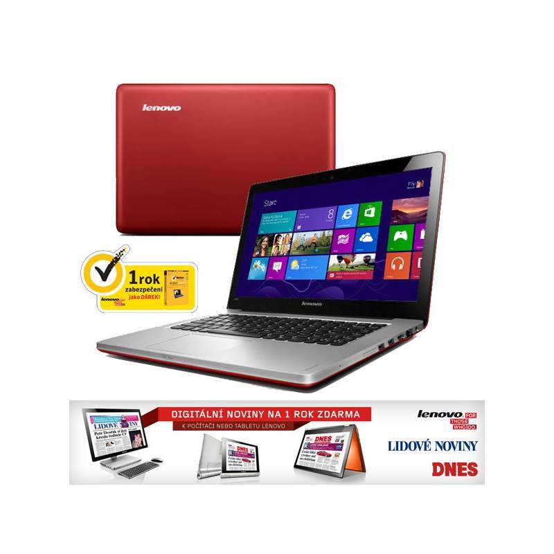 Notebook Lenovo IdeaPad U410 (59409478) červený, notebook, lenovo, ideapad, u410, 59409478, červený