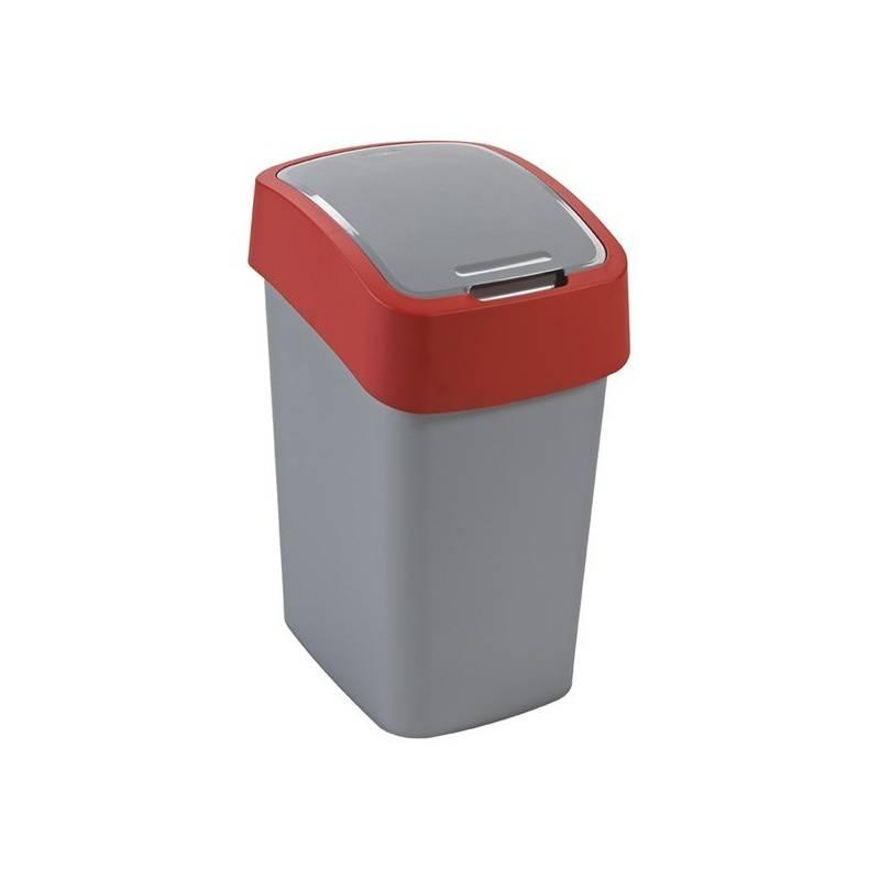 Odpadkový koš Curver 02171-547 Flipbin 25 l šedo-červený šedý/červený, odpadkový, koš, curver, 02171-547, flipbin, šedo-červený, šedý, červený