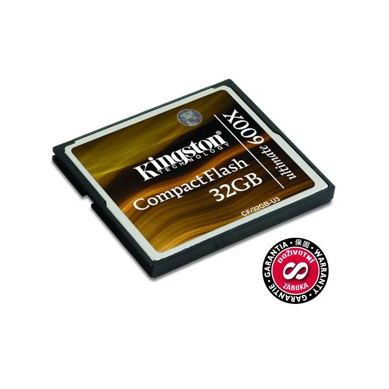 Paměťová karta Kingston CF 32GB Ultimate 600x (CF/32GB-U3), paměťová, karta, kingston, 32gb, ultimate, 600x, 32gb-u3