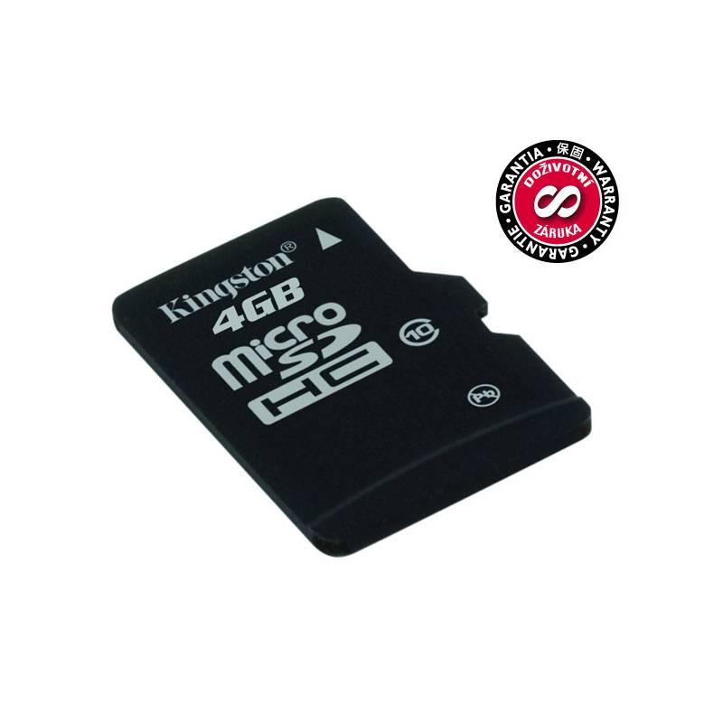Paměťová karta Kingston MicroSDHC 4GB Class10 (SDC10/4GBSP), paměťová, karta, kingston, microsdhc, 4gb, class10, sdc10, 4gbsp