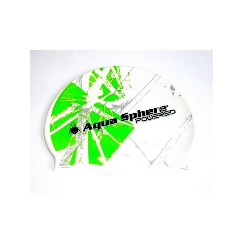 Plavecká čepice Aqua Sphere Ironman man - pánské bílá/zelená, plavecká, čepice, aqua, sphere, ironman, man, pánské, bílá, zelená