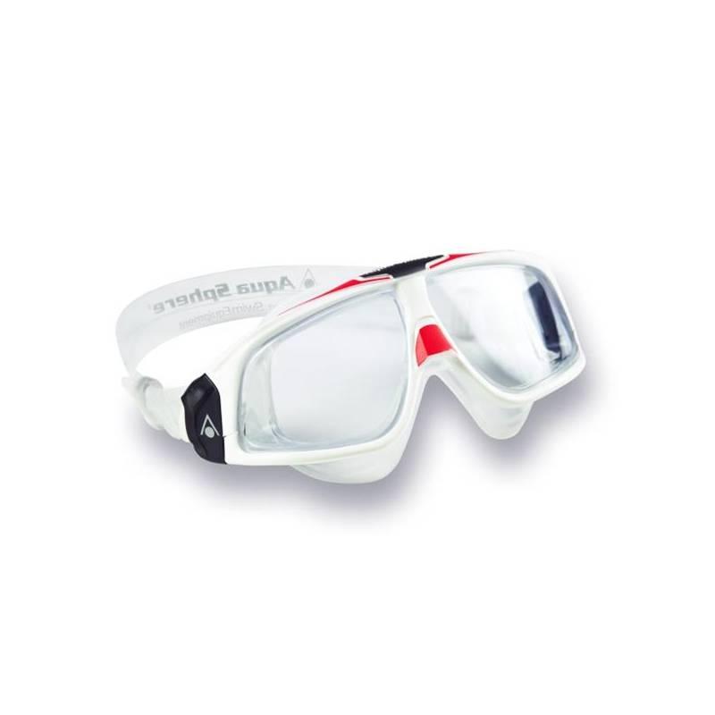 Plavecké brýle Aqua Sphere Seal 2.0 clear - pánské bílá/červená, plavecké, brýle, aqua, sphere, seal, clear, pánské, bílá, červená