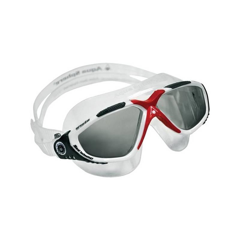 Plavecké brýle Aqua Sphere Vista dark - pánské, červené bílé, plavecké, brýle, aqua, sphere, vista, dark, pánské, červené, bílé