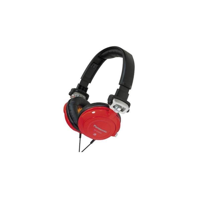 Sluchátka Panasonic RP-DJS400AER červená, sluchátka, panasonic, rp-djs400aer, červená