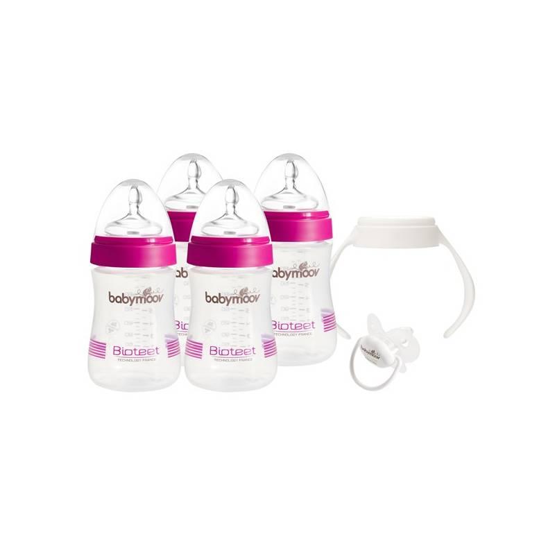 Startovací sada kojeneckých lahviček Babymoov Kit Bioteet růžová, startovací, sada, kojeneckých, lahviček, babymoov, kit, bioteet, růžová