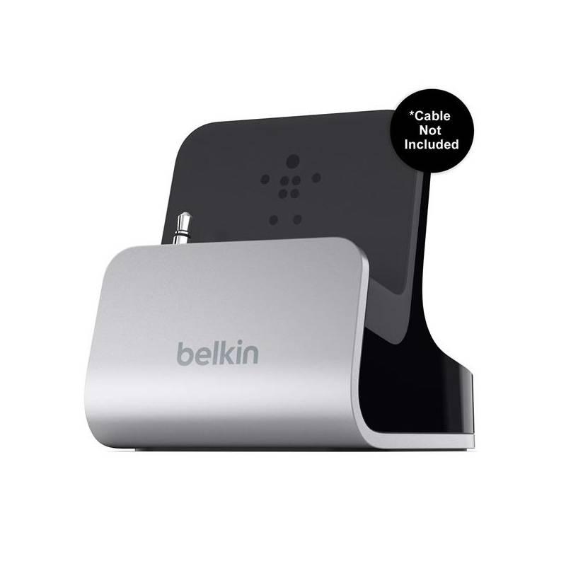 Stojánek Belkin Desktop Passive Dock pro iPhone5 (F8J057vf) černý/hliník, stojánek, belkin, desktop, passive, dock, pro, iphone5, f8j057vf, černý, hliník