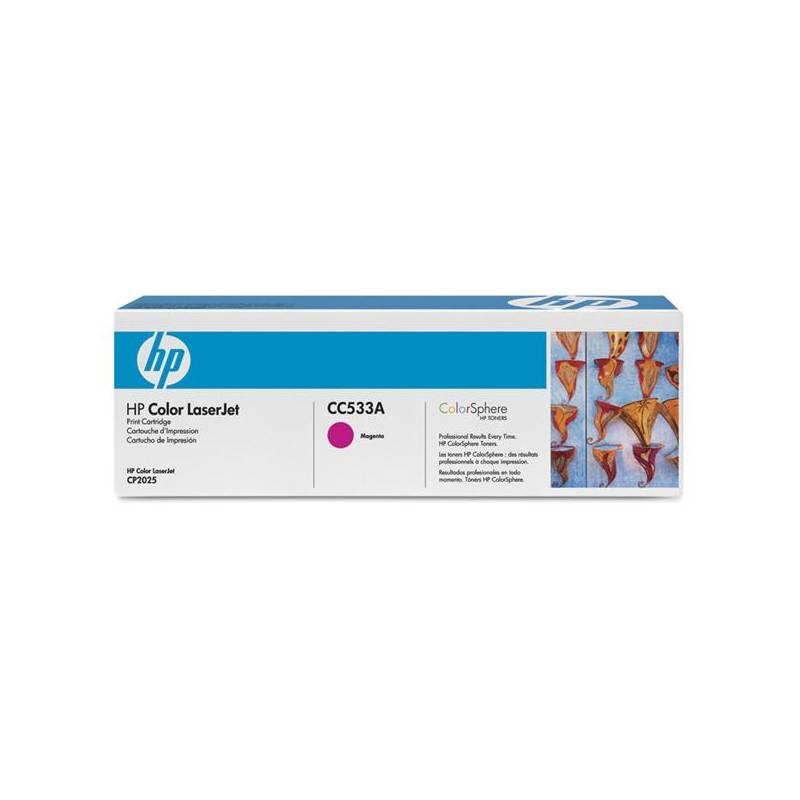 Toner HP CC533A, 2,8K stran (CC533A) červený, toner, cc533a, stran, červený
