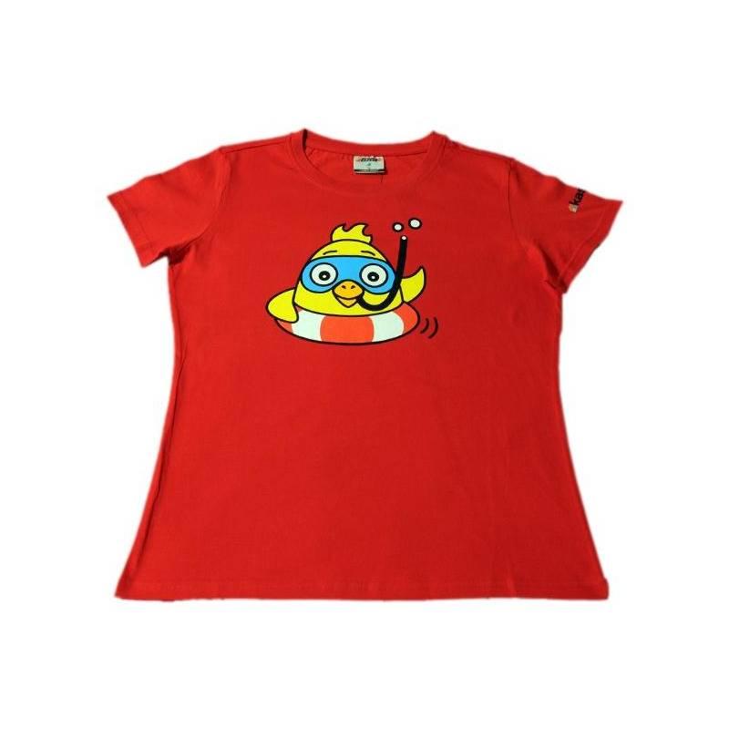Tričko Kuře bez límečku dámské vel. L, motiv potápěč červené, tričko, kuře, bez, límečku, dámské, vel, motiv, potápěč, červené