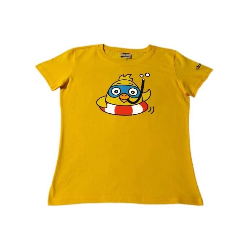 Tričko Kuře bez límečku dámské vel. M, motiv potápěč žluté, tričko, kuře, bez, límečku, dámské, vel, motiv, potápěč, žluté