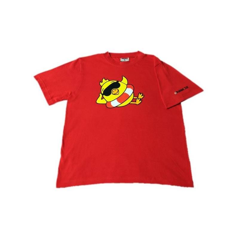 Tričko Kuře bez límečku dětské vel. 132 , motiv brýle červené, tričko, kuře, bez, límečku, dětské, vel, 132, motiv, brýle, červené