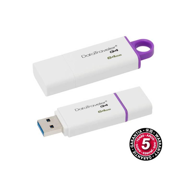 USB flash disk Kingston DataTraveler G4 64GB (DTIG4/64GB) fialový, usb, flash, disk, kingston, datatraveler, 64gb, dtig4, fialový