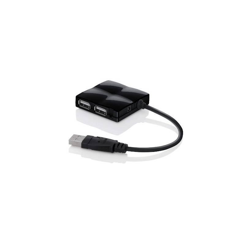 USB Hub Belkin USB2.0 4-port Travel Quilted (F4U019cwBLK) černý, usb, hub, belkin, usb2, 4-port, travel, quilted, f4u019cwblk, černý