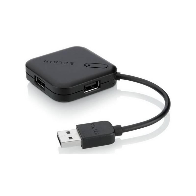USB Hub Belkin USB2.0  4-port Ultra-Mini Travel (F5U407cwBLK) černý, usb, hub, belkin, usb2, 4-port, ultra-mini, travel, f5u407cwblk, černý