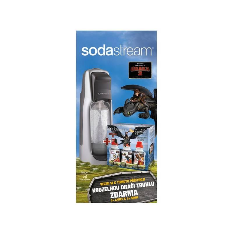Výrobník sodové vody SodaStream JET TITAN/SILVER DRAGON stříbrný/titanium, výrobník, sodové, vody, sodastream, jet, titan, silver, dragon, stříbrný, titanium