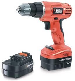 Aku vrtačka, akušroubovák Black-Decker EPC12CAB černá/červená