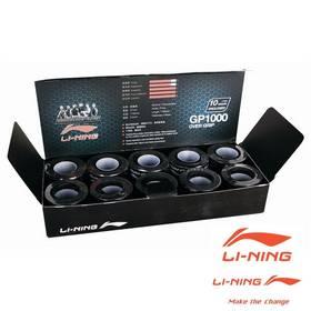 Badminton grip LI-NING glue grip - box 10 kusů gripů, bílá a černá