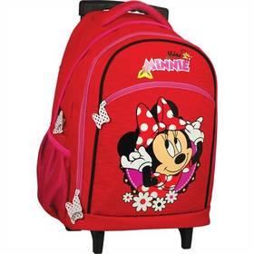 Batoh školní Sun Ce na kolečkách - Disney Minnie červený
