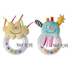 Chrastítko Taf toys s kroužkem - béžové