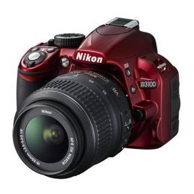 Digitální fotoaparát Nikon D3100 + 18-55 AF-S DX VR červený