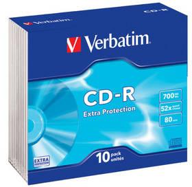 Disk Verbatim CD-R 700MB/80min, 52x, slim, 10ks (43415)
