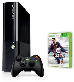Herní konzole Microsoft Xbox 360 250GB + FIFA 14 (NEW design) (S2G-00096) černá